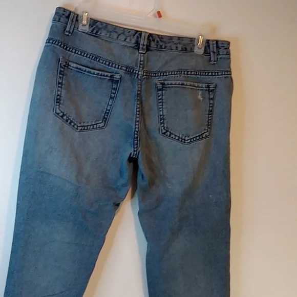 Free People FP Womens Size W-29 Mid Rise Capri Jeans Cropped Wide Leg Denim NICE - Picture 10 of 14